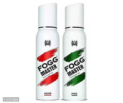 1 FOGG MASTER PINE BODY SPRAY DEO 120ML + 1 FOGG MASTER AGAR BODY SPRAY DEO 120ML