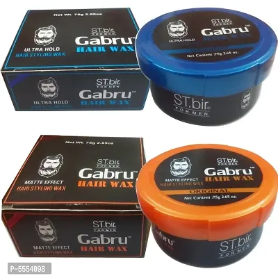 1 St.bir for men Gabru Ultra hold hair styling wax(75g)+ 1 St.bir for men Gabru Matte effect hair styling wax(75g)