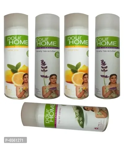 2 Pour Home Lime Life Room Freshener (270 ml) + 2 Pour Home Lovely Lavender Room Freshener (270 ml) + 1 Pour Home Lily Of Valley Room Freshener (270 ml)