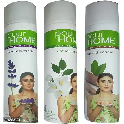 1 POUR HOME LOVELY LAVENDER ROOM FRESHENER 270 ML+1 POUR HOME JUST JASMINE ROOM FRESHENER 270 ML+1 POUR HOME SACRED SANDAL ROOM FRESHENER 270 ML-thumb0