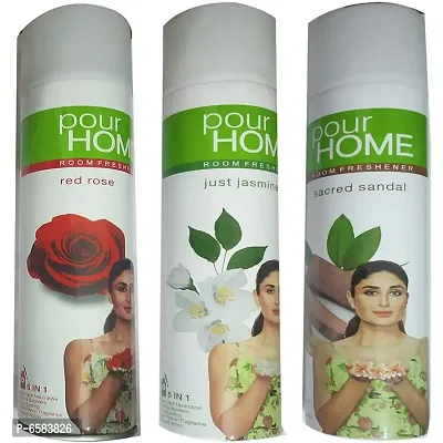 1 POUR HOME RED ROSE ROOM FRESHENER 270 ML+1 POUR HOME JUST JASMINE ROOM FRESHENER 270 ML+1 POUR HOME SACRED SANDAL ROOM FRESHENER 270 ML