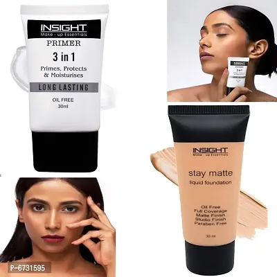 1 INSIGHT 3IN1 PRIMER (PRIMES, PROTECTS and MOISTURISES) 30ML+1 INSIGHT STAY MATTE LIQUID FOUNDATION 30ML-thumb0