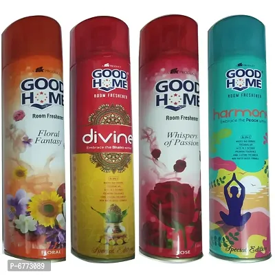 1 GOOD HOME HARMONY ROOM FRESHENER 160 GM+1 GOOD HOME FLORAL FANTASY ROOM FRESHENER 160 GM+1 GOOD HOME DIVINE ROOM FRESHENER 160 GM+1 GOOD HOME WHISPERS OF PASSION ROOM FRESHENER 160 GM-thumb0