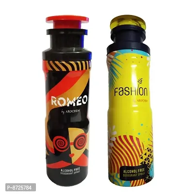 1 AROCHEM ROMEO ALCOHOL FREE DEODORANT 200 ML+1 AROCHEM FASHION ALCOHOL FREE DEODORANT 200 ML