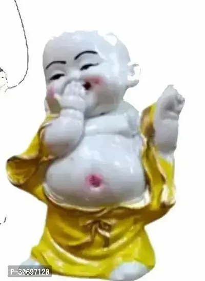 Stylish Yellow Laughing Buddha for Home Decor