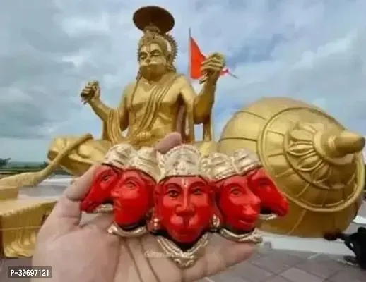 Sankat Mochan Panchmukhi Hanuman for Wealth Prosperity and Positive Environment 18 Cm Showpiece