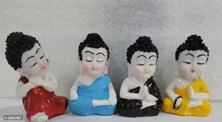 Stylish Baby Buddha Decorative Showpiece 2 Cm Set of 4