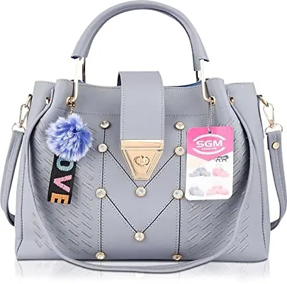 SGM FASHION Women PU Leather Latest Trendy Fashion Ladies Handbag With  Sling Bag & Clutch Combo 3 pcs Purse Set - Light Grey : : Fashion