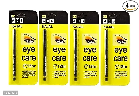 A.D.S. Rkr Ads Eyecare Colossal Super Black Matte Finish Waterproof Eye Kajal Pencil Combo (Pack Of 4)-thumb0