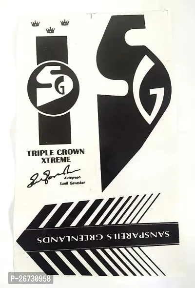 Physics | 2d SG Triple Crown Xtrem | Englan' Best Edition | English Willow | Plain Cricket Bat Sticker | Black