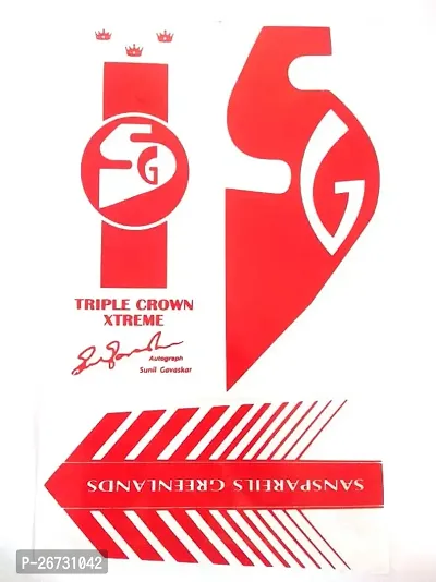 Physics | 2d SG Triole Crown Xtreme | Englan Best Edition | English Willow | Plain Cricket Bat Sticker | Red