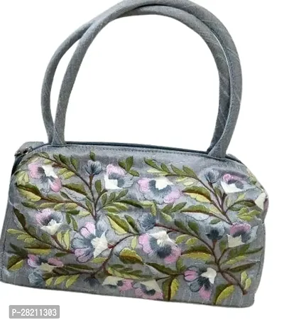 Trendy Silk Embroidered and Floral Handbags For Women-thumb0