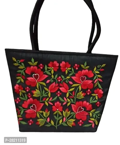 Stylish Silk Embroidered Handbags For Women