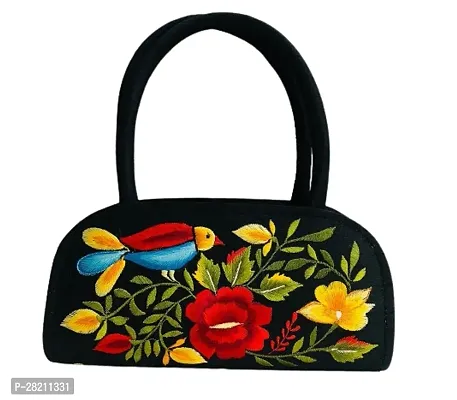 Trendy Silk Embroidered and Floral Handbags For Women-thumb0