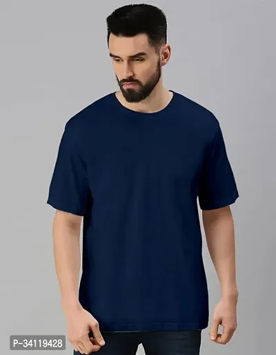 Stylish Short Sleeves Solid Tshirt for Men-thumb0