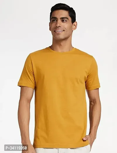 Stylish Short Sleeves Solid Tshirt for Men-thumb0