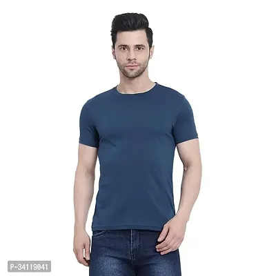 Stylish Short Sleeves Solid Tshirt for Men-thumb0