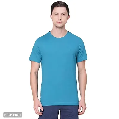 Stylish Short Sleeves Solid Tshirt for Men-thumb0