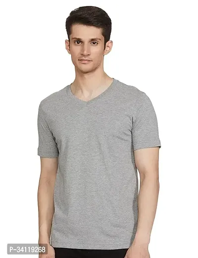 Stylish Short Sleeves Solid Tshirt for Men-thumb0