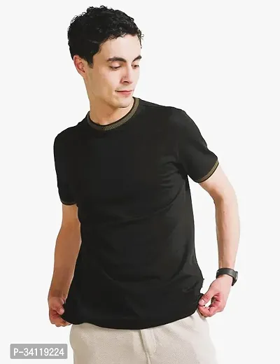 Stylish Short Sleeves Solid Tshirt for Men-thumb0