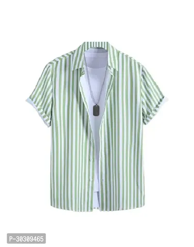 Reliable Multicoloured Cotton Striped Casual Shirt For Men-thumb0