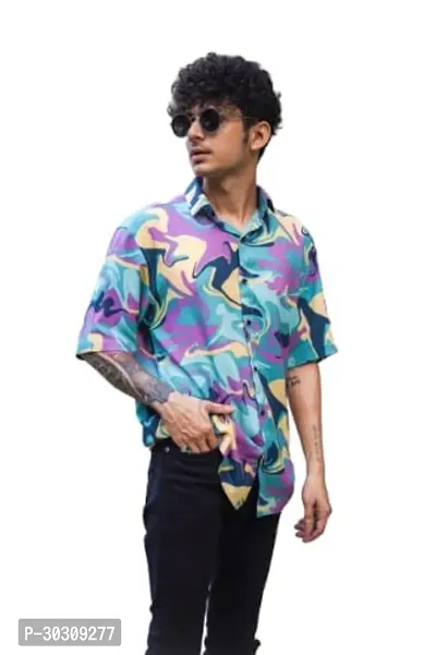 Reliable Multicoloured Cotton Printed Casual Shirt For Men-thumb0