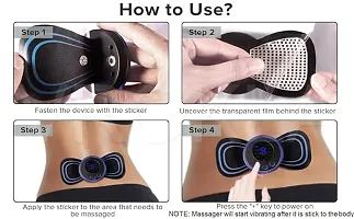 Body Massager 8 Modes Portable Mini Massager Cervical Massage Soothing Pain, Body Massager Patch for Whole Body Neck Back Waist Arms Legs Aches-thumb1
