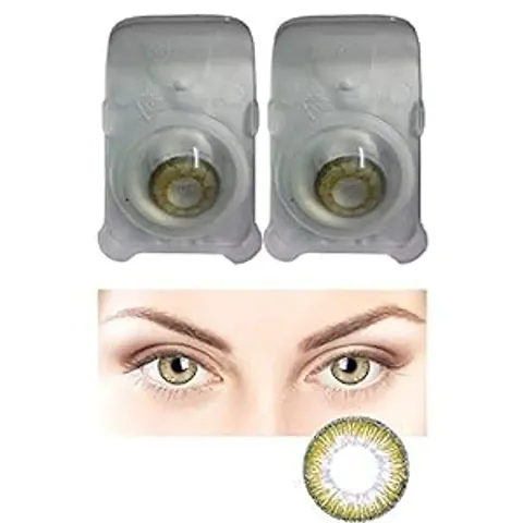 Soft Eye Hazel Colored Contact Lenses 0 Power- Half Yearly Disposable With Case and solution