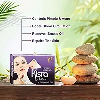 Kisra Pimple Care Soap for Acne, Pimple, Sun Tan, Blemishes, Fine Lines, Darkspots | Men  Women | All Skin Types - 75gm (Pack of 3)-thumb1