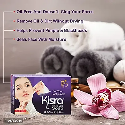 Kisra Premium Acne Prone Skin - Controls Acne Development - Clears Out Clogged Pores - Formulated Specially To Create A Barrier Against Acne Development ndash; Pimple Care Soap (Pack Of 12)-thumb2