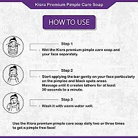 Kisra Premium Acne Prone Skin - Controls Acne Development - Clears Out Clogged Pores - Formulated Specially To Create A Barrier Against Acne Development ndash; Pimple Care Soap (Pack Of 12)-thumb2