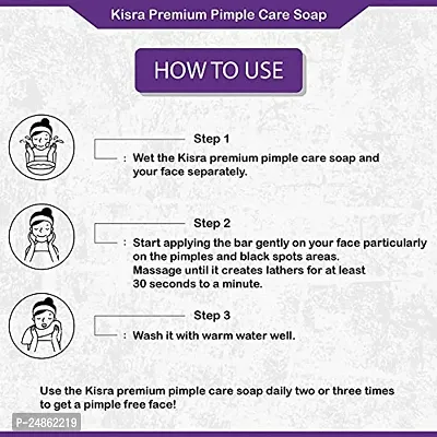 Kisra Premium Acne Prone Skin - Controls Acne Development - Clears Out Clogged Pores - Formulated Specially To Create A Barrier Against Acne Development ndash; Pimple Care Soap (Pack Of 12)-thumb3