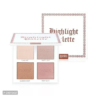 TREZA CARE IMAGIC PROfessional Cosmetic 4 Color Highlighter Makeup Palette 18g-thumb3