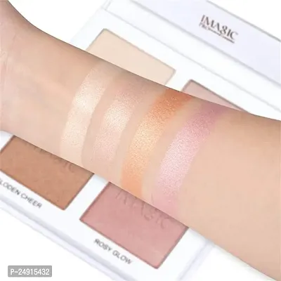 TREZA CARE IMAGIC PROfessional Cosmetic 4 Color Highlighter Makeup Palette 18g-thumb4