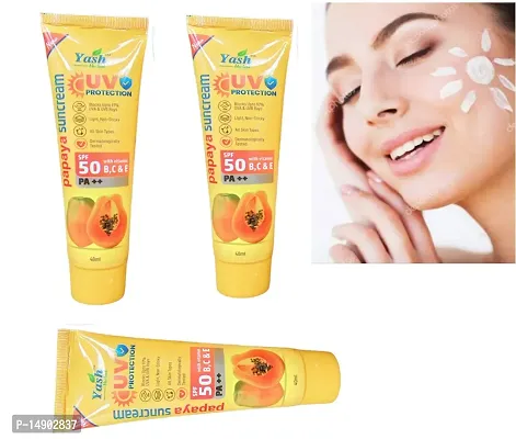 Papaya sunscreen UV PROTECTION SPF 50 Pack of 3