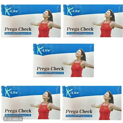 Prega Check Quik One Step Pregnancy Test Kit Pack Of 5-thumb0