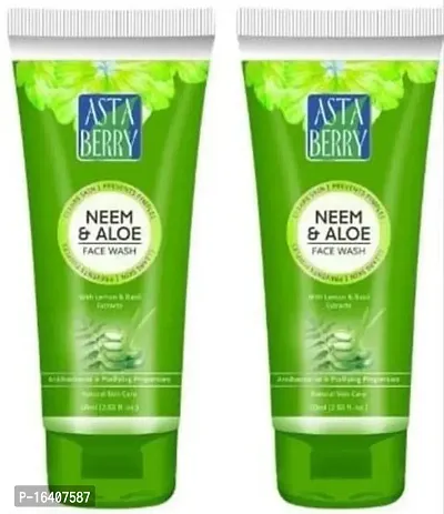 Neem  aloevera face wash pack of 2 (60ml)