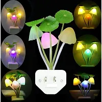 JeroXEN Mushroom, Flower Light with Auto(Day-Night) Sensor-LED Wall Socket Lamp,Colorful Photoelectric Switch (Small)-thumb3