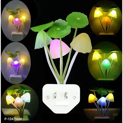 JeroXEN Mushroom, Flower Light with Auto(Day-Night) Sensor-LED Wall Socket Lamp,Colorful Photoelectric Switch (Small)-thumb4