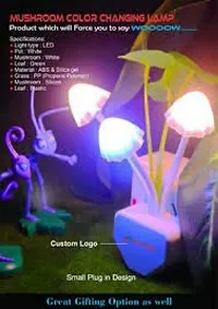 JeroXEN Mushroom, Flower Light with Auto(Day-Night) Sensor-LED Wall Socket Lamp,Colorful Photoelectric Switch (Small)-thumb4