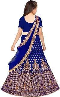 RADHE KRISHNA LACE Girl's New Silk Semi-Stitched New Lehenga Choli-thumb1