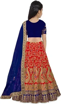 RADHE KRISHNA LACE Girls' silk semi-stitched Lehenga Choli (size: 5-15 Years, SW_TI_SPECIAL)-thumb1