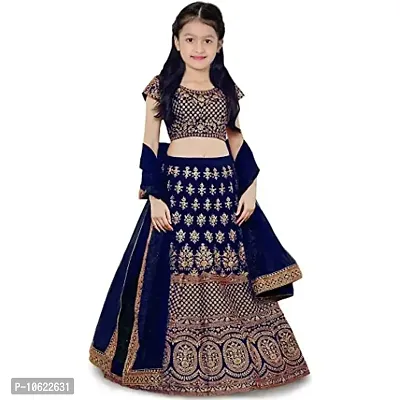 RADHE KRISHNA LACE Girls Lehenga Choli (Free Size, 5 colours)