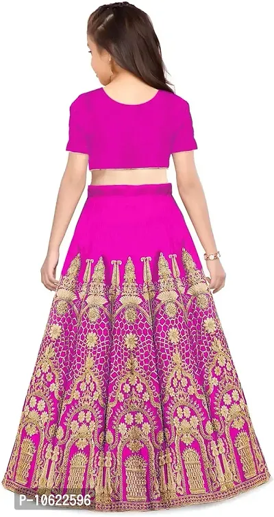 RADHE KRISHNA LACE Girl's New Silk Semi-Stitched Lehenga Choli-thumb2