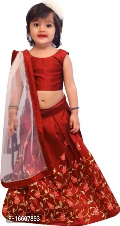 Kids Lehenga Choli Dupatta Set-thumb0