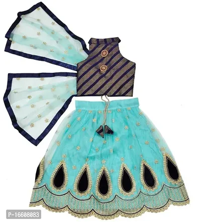 Kids Lehenga Choli Dupatta Set-thumb0