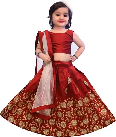 Kids Lehenga Choli Dupatta Set-thumb0