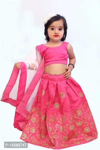 Kids Lehenga Choli Dupatta Set-thumb0