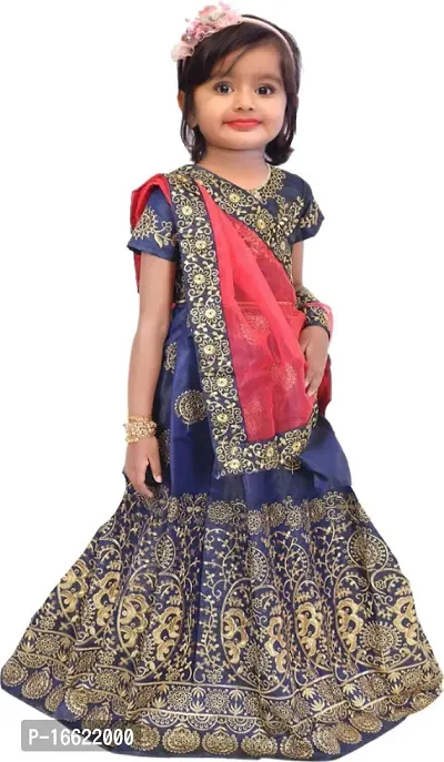 Kids Lehenga Choli Dupatta Set-thumb0