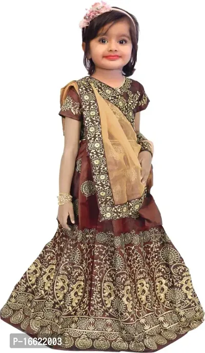 Kids Lehenga Choli Dupatta Set-thumb0